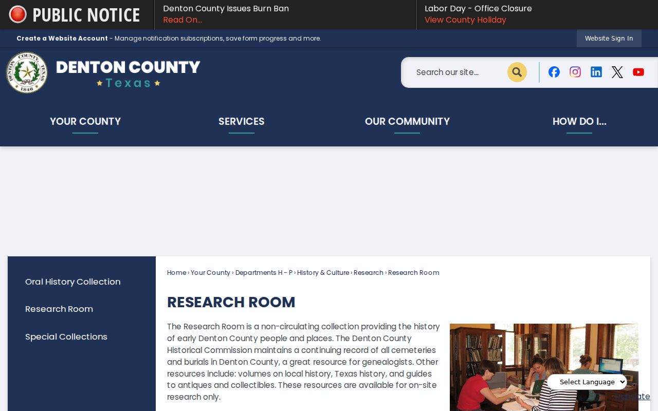 The Colony city directory research at Denton County History Room